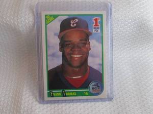 lot 221 image: 1990 Score Frank Thomas Rookie Card...
