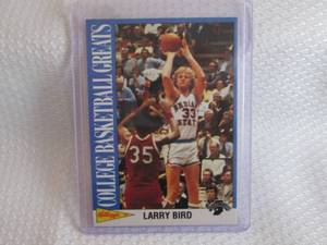 lot 282 image: 1992 Kelloggs Larry Bird Card...