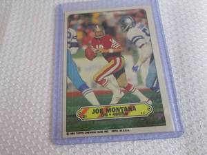 lot 290 image: 1983 Topps Joe Montana Sticker Card...