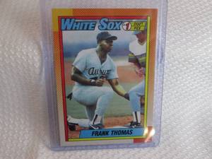 lot 303 image: 1990 Topps Frank Thomas Rookie Card...