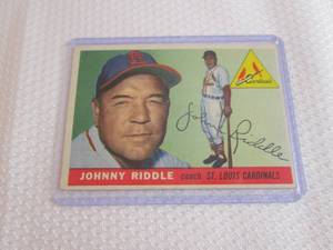 lot 318 image: 1955 Topps Johnny Riddle Card...