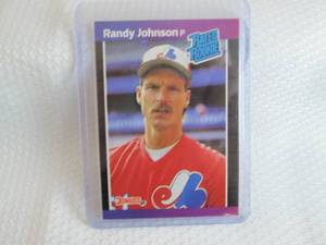 lot 343 image: 1989 Donruss Randy Johnson Rookie C...