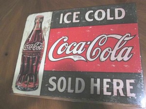 lot 503 image: Coca Cola metal sign
