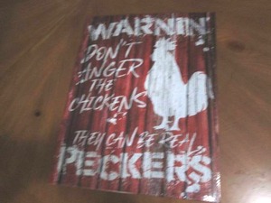 lot 510 image: Poultry metal sign