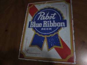 lot 511 image: Pabst Blue Ribbon metal sign