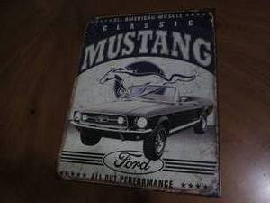 lot 518 image: Mustang metal sign