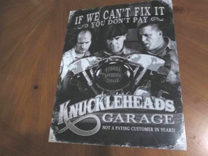 lot 519 image: Knuckleheads garage metal sign