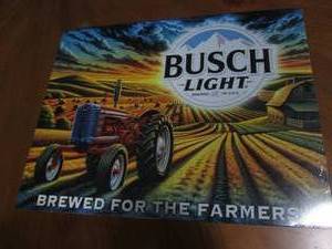 lot 520 image: Busch Light metal sign