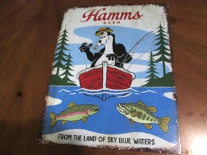 lot 523 image: Hamms metal sign
