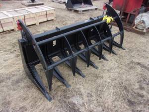 lot 14 image: Skid Mount 77 Root Rake Grapple (UNUSED)