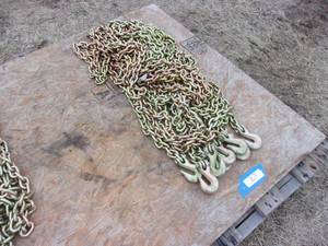 lot 27 image: 4- 516 x 20 Long Grade 8 Chains (UNUSED)