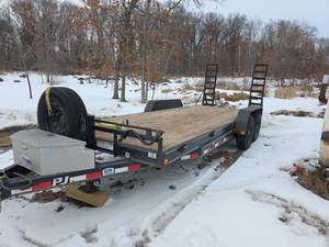lot 2 image: 2020 PJ Trailers 14,000lb Heavy Equipment trailer