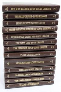 lot 4 image: Louis LAmour Leather-Bound 13-Book Western Set
