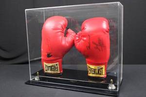 Mohammad Ali and George Foreman Boxing Gloves - Autographed Pair in Display Case with COAs