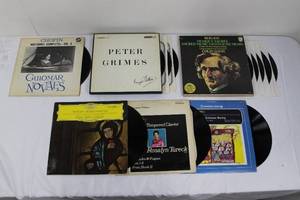 lot 22 image: Six Classical Vinyl LPs Chopin Nocturnes Vol II, Peter Grimes, Berlioz, Handel, Bach (Lot of 6)