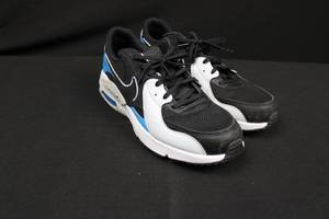 lot 65 image: Nike Air Sneakers - Black White Blue Colorway, Athletic Running Shoes Size 11