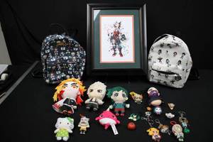 lot 128 image: My Hero Academia Backpack Set (2 Backpacks) With Plush Figures & Charms