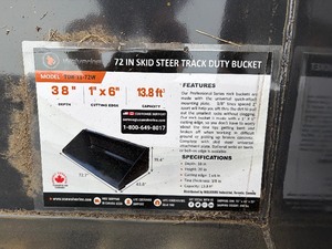 lot 56 image: WOLVERINE Unused 2026 Skid Steer Track Duty Bucket 74