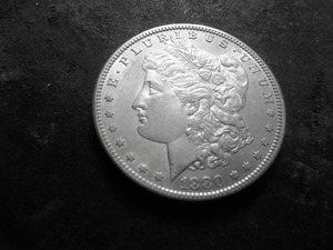 lot 7 image: 1880 S Morgan Silver Dollar
