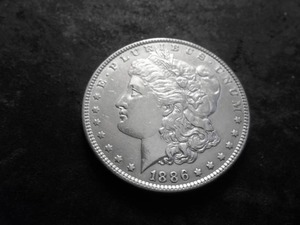 lot 14 image: 1886 Morgan Silver Dollar