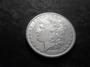 lot 18 image: 1891 S Morgan Silver Dollar