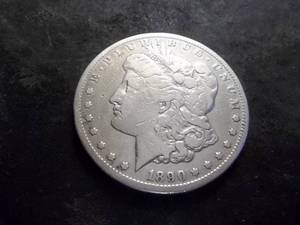 lot 17A image: 1890 CC Morgan Silver Dollar