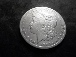 lot 17 image: 1890 Morgan Silver Dollar