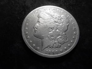 lot 17A image: 1890 CC Morgan Silver Dollar