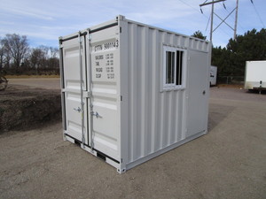 lot 187 image: 7x10 Storage ContainerJobsite Office wSide Walk in Door & Window