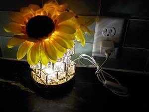 lot 3 image: Set of 2 Sunflower Lighted Dcor...