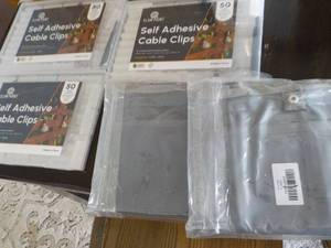 lot 50 image: 150 Self Adhesive Cable Clips and 2...