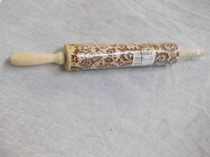 lot 79 image: Embossed Laser Engraved Rolling Pin...
