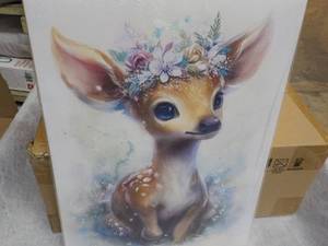 lot 85 image: 12 x 16 Canvas Fawn Print- ready t...