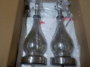 lot 86 image: 2 Silver Base Lamps with Shades...
