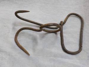 lot 136 image: 2 Vintage Iron Hooks...