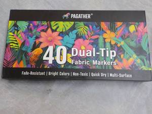 lot 206 image: Pagather 40 Dual Tip Fabric Markers...