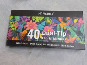 lot 207 image: Pagather 40 Dual Tip Fabric Markers...