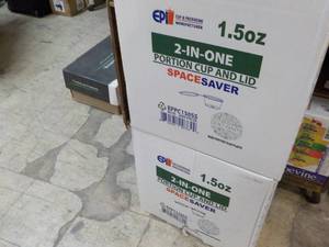 lot 282 image: 2 cases 2-in-one Portion Cup and Li...