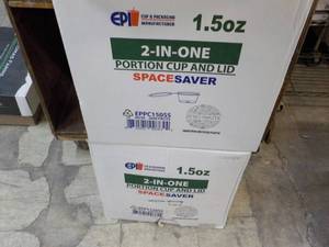 lot 283 image: 2 cases 2-in-one Portion Cup and Li...