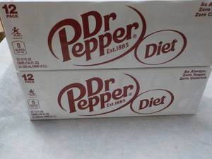 lot 284 image: 2 Diet Dr. Pepper 12 packs...