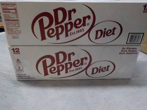 lot 285 image: 2 Diet Dr. Pepper 12 packs...