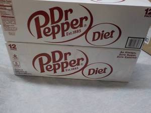 lot 287 image: 2 Diet Dr. Pepper 12 packs...