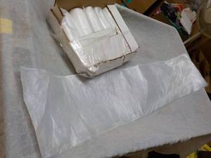 lot 293 image: 5 rolls large clear trash liners...