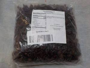lot 299 image: 2 lb bag dried cranberries...