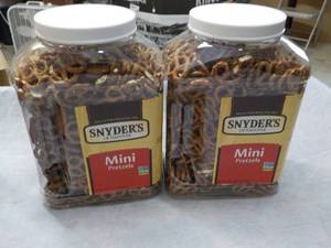 lot 305 image: 2 jugs Snyders Mini Pretzels...