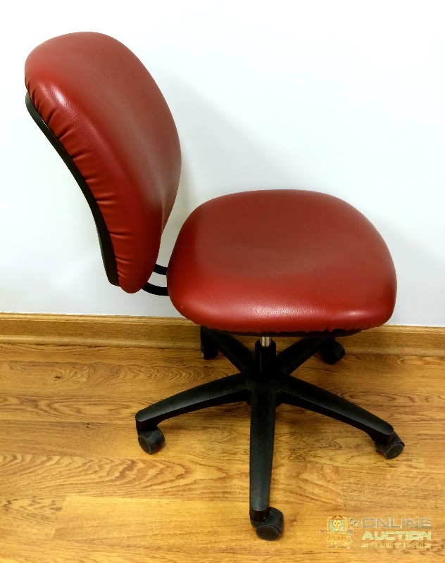 Hon Red Rolling Deluxe Faux Leather Chair