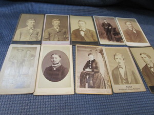 lot 26 image: 10 Cartes de Visite Cabinet Cards