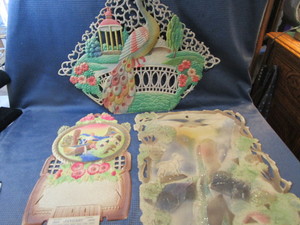 lot 41 image: German Embossed Die Cut Calendar Tops