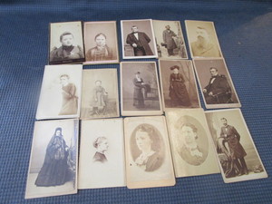 lot 43 image: 15 Cartes de Visite Cabinet Cards