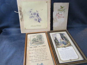 lot 44 image: Framed Quotes & Antique Poetry